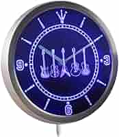 ネオン　時計　ロックンロール　ディスプレイ Amazon.co.jp: LEDネオンクロック 壁掛け時計 nc0150-b Guitar